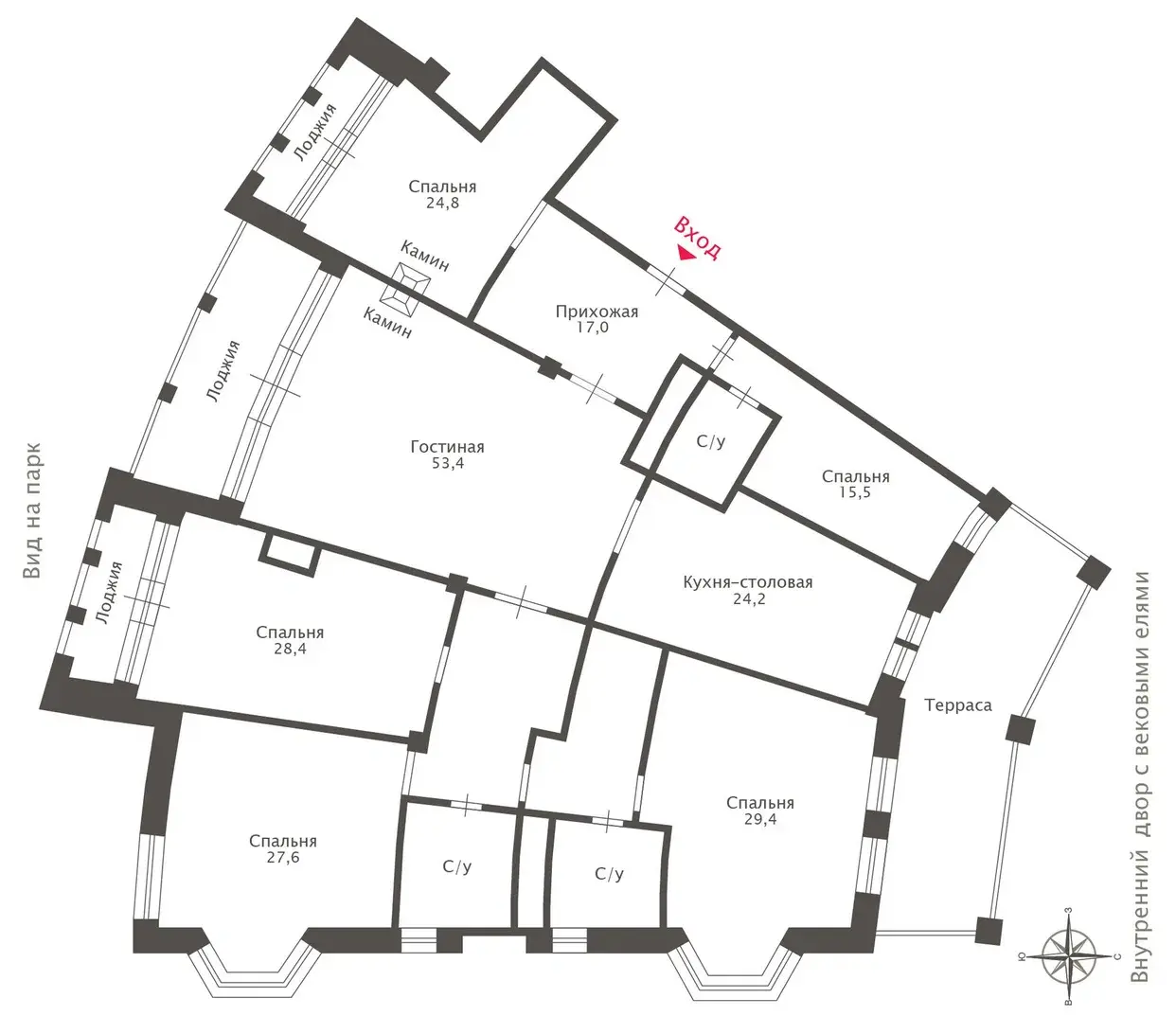 5+ комнат · 273 м² · 2/6